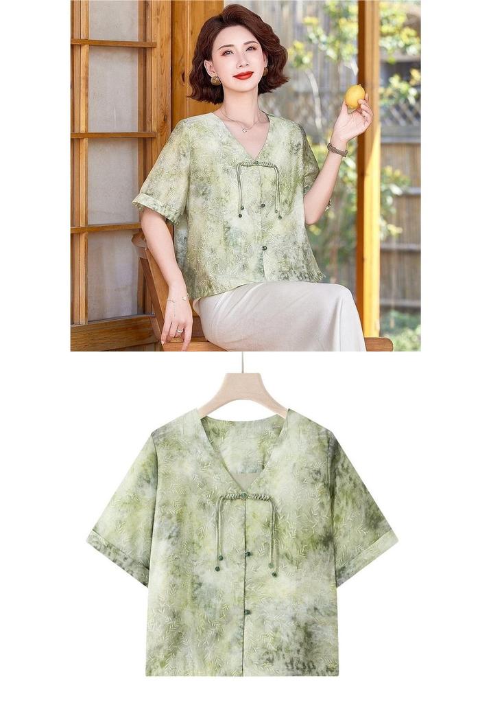 Summer Chiffon Tops - Short-Sleeved Tees for Middle-Aged & Elderly Women (2026 New Style)