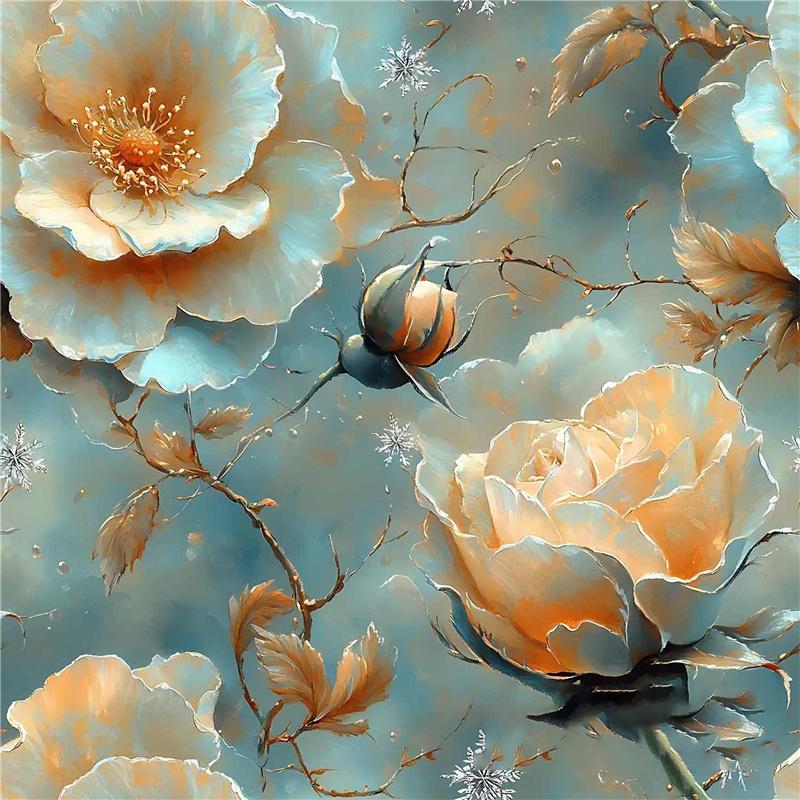 Vintage Floral Wallpaper Wainscoting Sticker Self-Adhesive Waterproof Moisture-Resistant Wall Decoration Renovation Upcycling