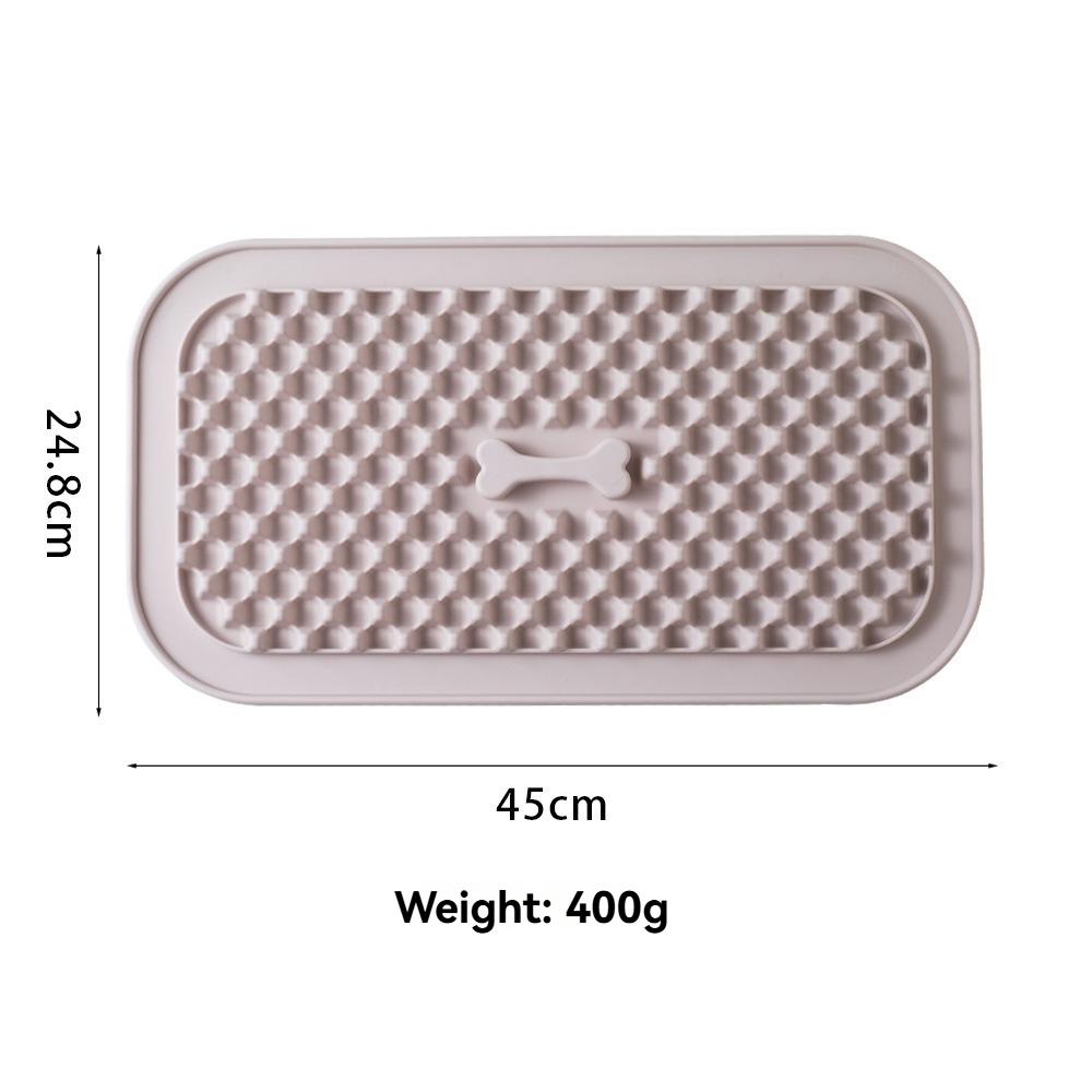 Silicone Dog Slow Feeder Mat, Anti-slip Lick Pad, Prevent Choking & Overeating for Dogs Cats