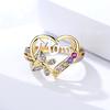 Hand-decorated Love-shaped Mother's Ring Mother's Day Gift MOM Ring