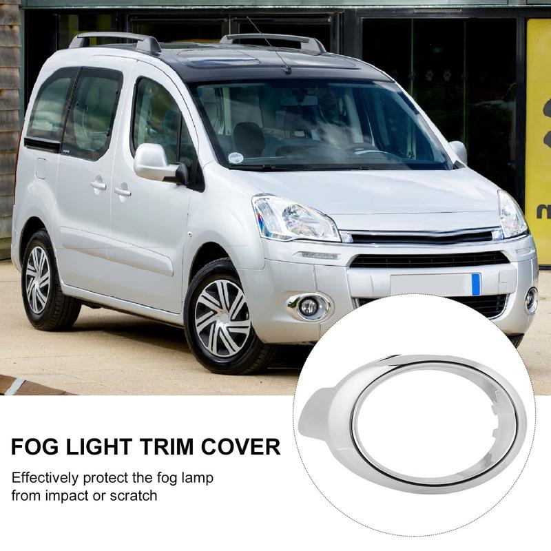1Pc Car Front Bumper Fog Light Lamp Trim Cover ABS Chrome Protection 1608323880 for Citroen Berlingo Multispace 2012-2015