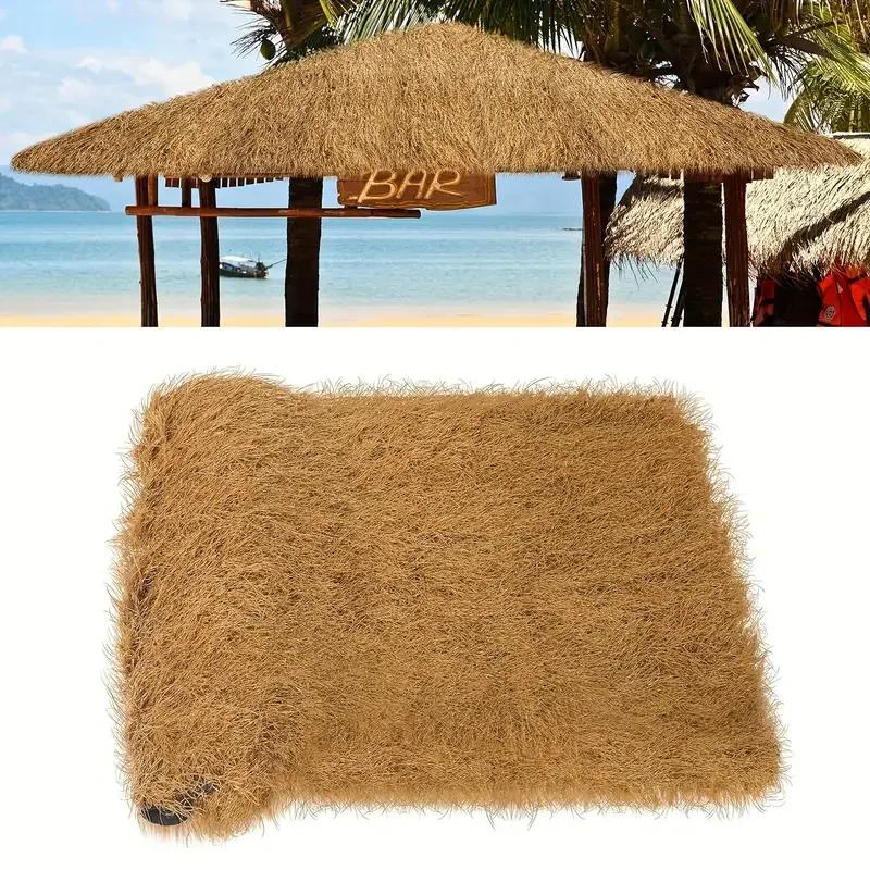 Top Quality Artificial Thatch Roof Rolls Durable Plastic for Outdoor Pavilion Farmhouse Easy Install Bars Cabins Beach Roofing