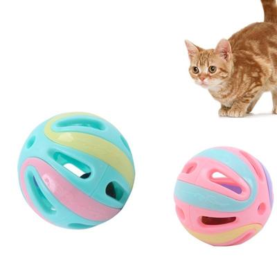 Haustier-Glockenball Haustierspielzeug Bunter Ball 8cm 4cm Buntes Glockenball-Set und Universell Widerstandsfähig Interaktion für Hunde