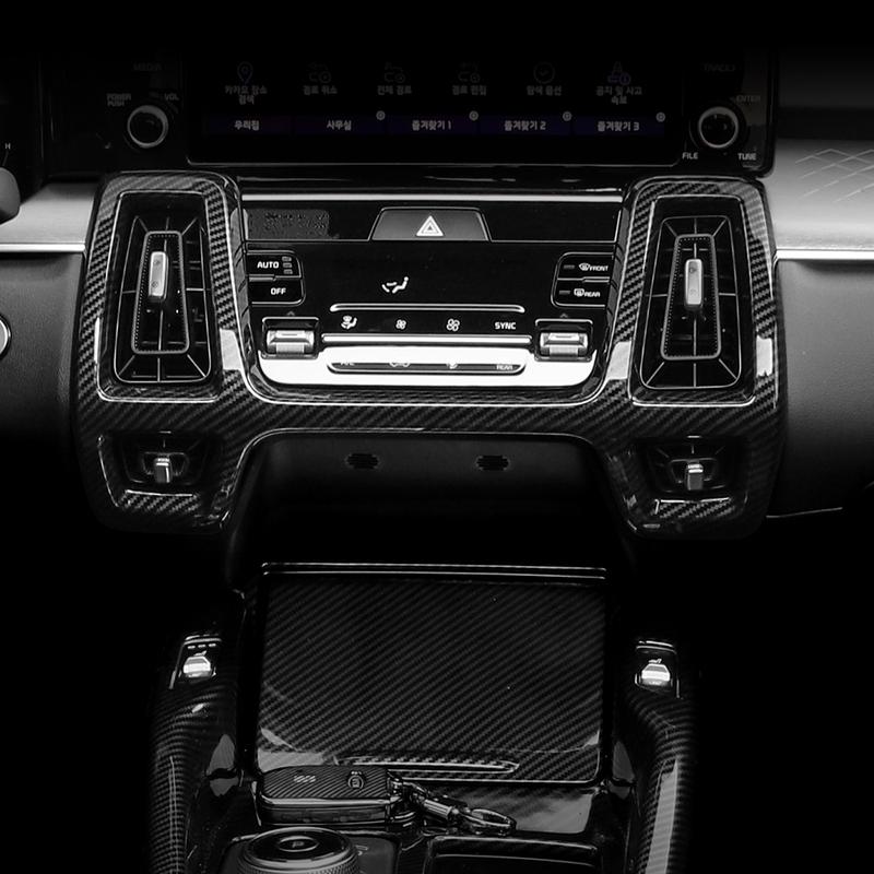 For Kia Sorento MQ4 -2026 Carbon Fiber Center Console Air Conditional Vent Cover Dashboard AC Conditioning Trim LHD