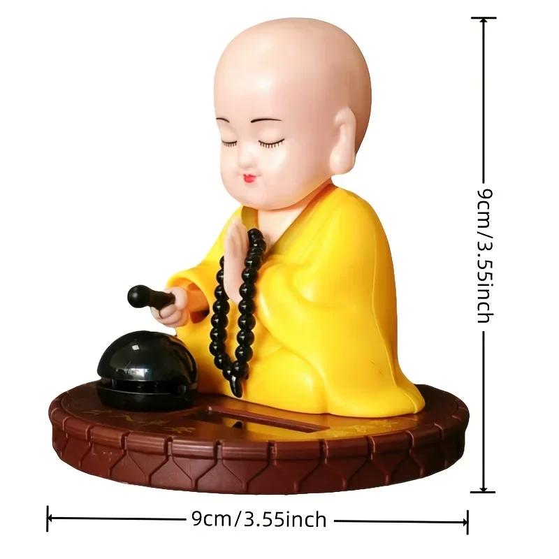 1pc Solar Powered Little Monk Car Accessories, Car Shaking Little Monk Car Interior Accessories, Toy Accessories