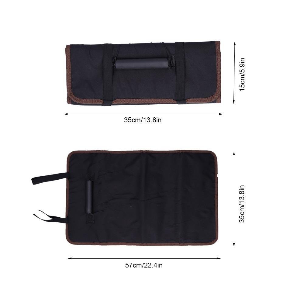 

22 Pockets Reel Type Tool Bag Oxford Cloth Tool Pouch Organizer Wrench Roll Up Bag Electrician чёрный