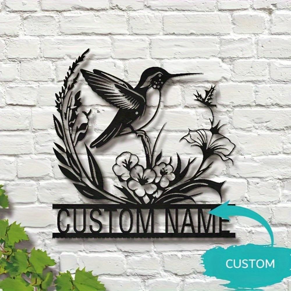 Metal Wall Art Birds Flowers Farmhouse Decor Porch Yard Gift Sculpture Sign
