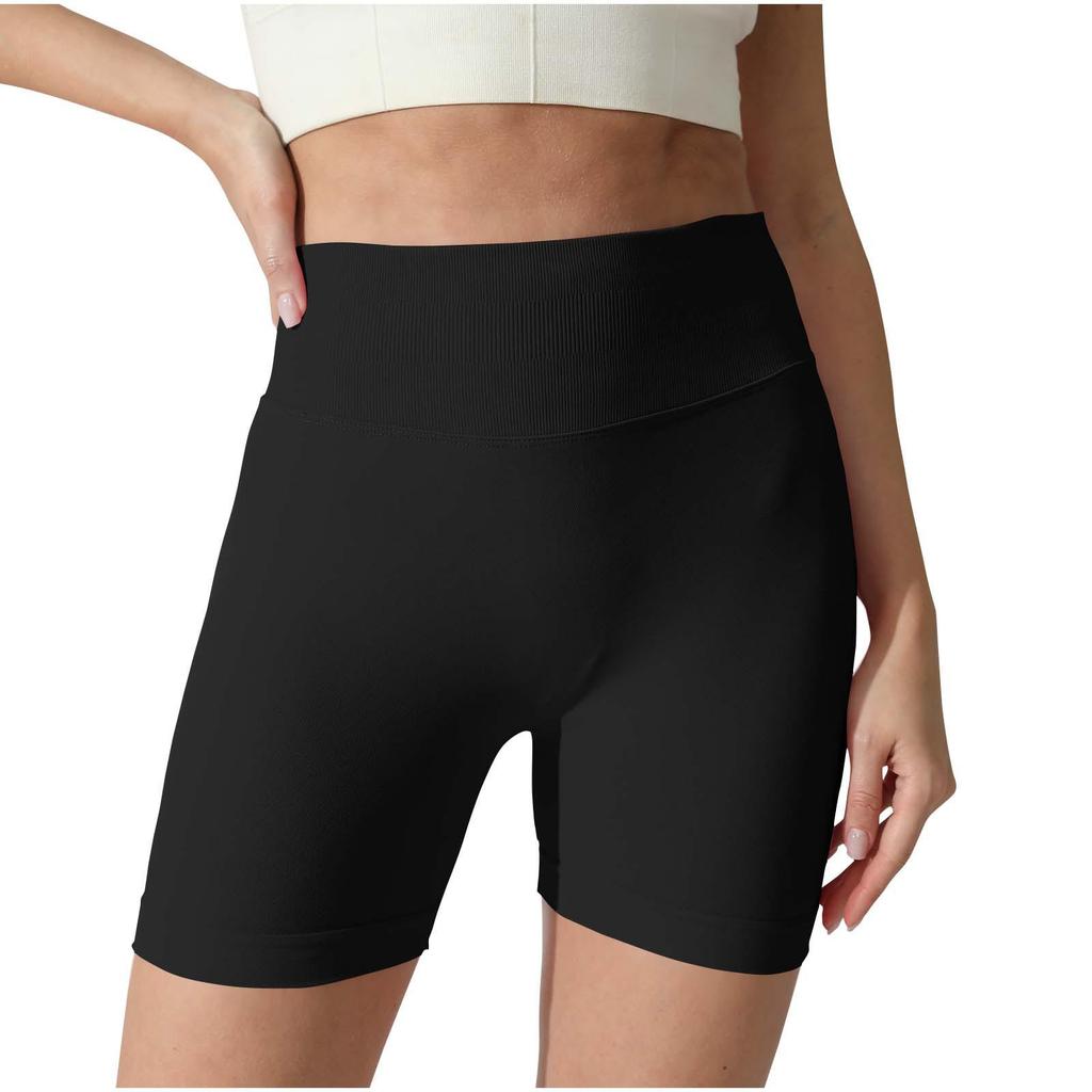 Shorts de Yoga Taille Haute Sans Coutures - Respirants, Remonte-Fesses, Pantalons de Fitness Ventre Plat