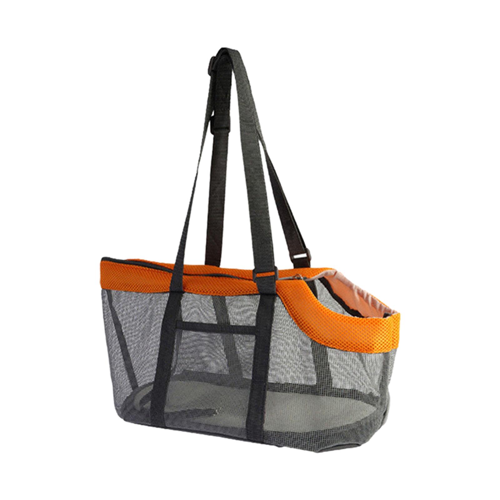 Pet Carrier Bag for Small Dog Cat Dog Purse Carrier Cage Shoulder Travel Bag Orange Gray