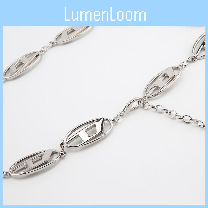 Metal Chain Letter Waist Chain For Women Men With Hook Closure Fashion Jewelry For Casual Wear