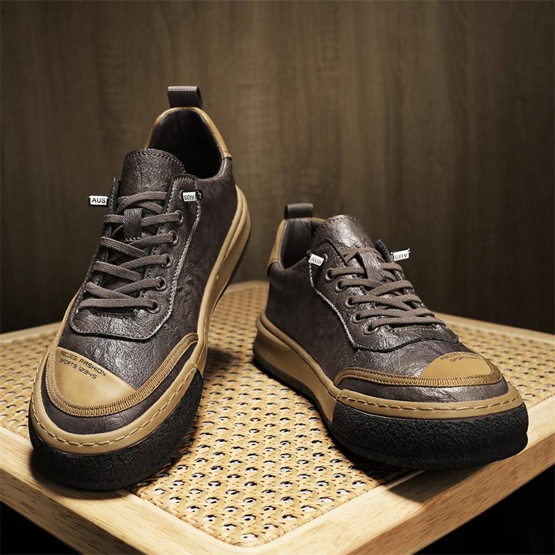 Fashion British Style Leather Shoes for Men 2024 New Casual Luxury Shoes Outdoor Comfy Sneakers Fashion Antiskid Driving Shoes Mocassins