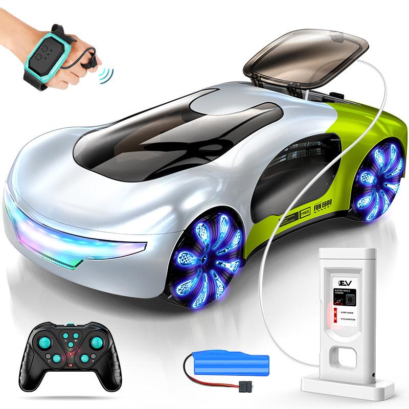 Magic Rc Stunt Car 2.4G Gesture Control Ev Concept Vehicle With Spray Music Flashing Led Lights Drift Toy Gift For Kids Birthday