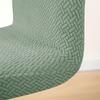 Jacquard Pattern Curved Chair Cover Stretchable Soft Restaurant Stool Cover Thickened Removable Seat Protectors for Dining Room