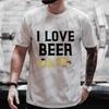 I Love Beer Funny Graphic T Shirts Men Y2k Streetwear Friends Beer DAY Drinker Party Tops Plus Size Clothes Short Sleeve Tees