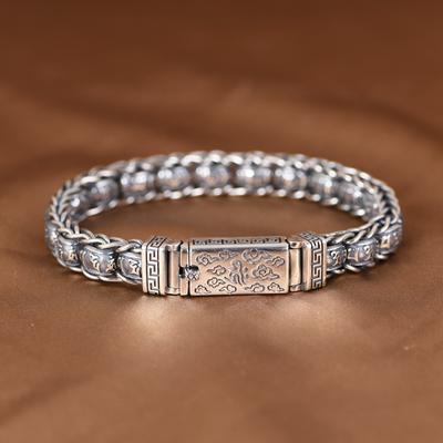 Six Character Mantra Lulutong Retro Ethnic Style Fashion Bracelet Men's New Style Mighty Cloud