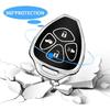 QBUC for Toyota Key Fob Cover with Keychain,Car Key Case fit for Toyota 2007-2011 Camry | 2008-2013 Avalon Corolla | 2009-2016 Venza 4 Buttons Smart