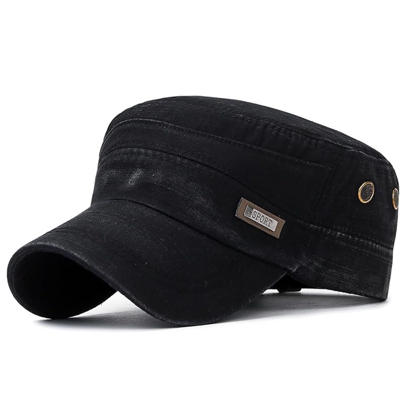 

[RUNQIU] hat work cap men s work outdoor beauty silhouette UV cut cotton wash fabric fishing golf all seasons (JP, number size, 55.0 cm, 59.0 black)