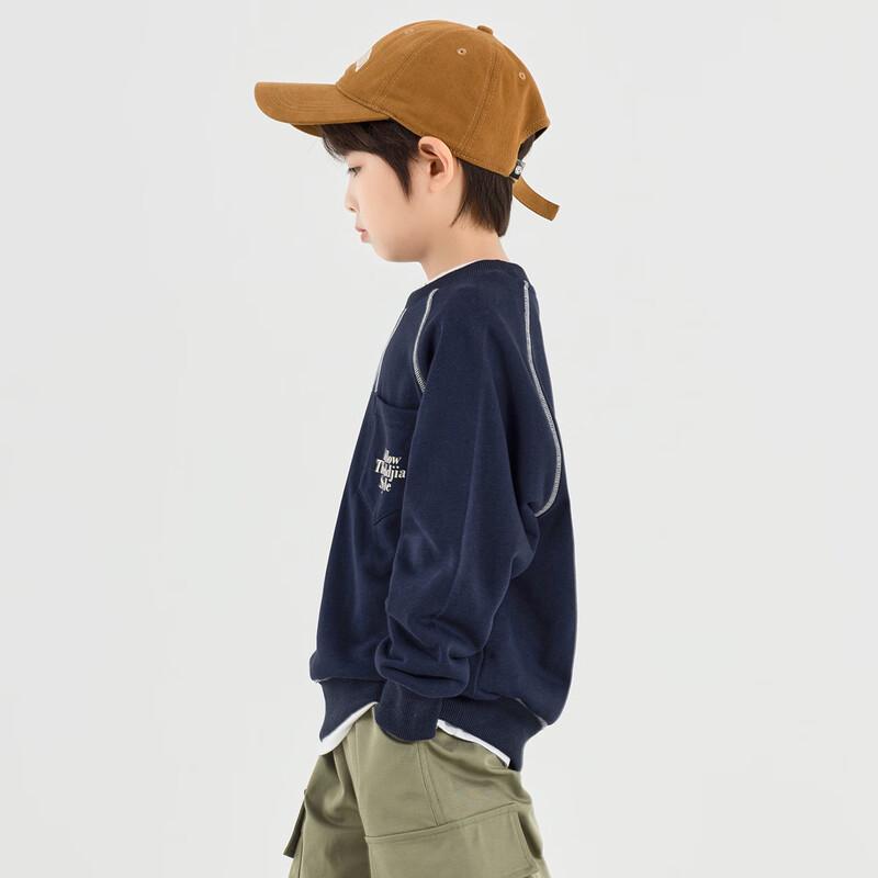 Duoduo Home Boys' Casual Color Block Crew Neck Sweatshirt