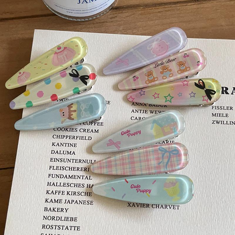 3Pcs/Set Candy Color Hair Bang Clip Summer Hairpin Acrylic Barrette Hair Side Clamp For Girl Hair Accessories