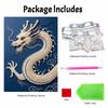 DIY Pearl Diamond Art Painting Kits for Adult and Beginners, Majestic Dragon Sparkling Painting Craft Home Wall Decor Handmade Gift
