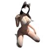 Night cat sexy three-point lingerie pearl flirting set bow bra thong hot passion set