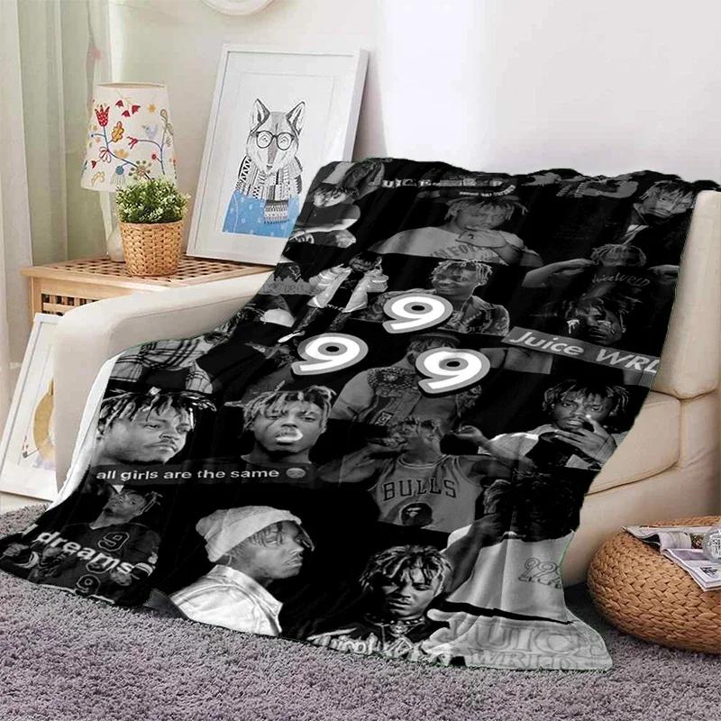 HD Juice WRLD 999 3D Legende Rapper Star Weiche Plüschdecke, Flanell-Überwurfdecke für Wohnzimmer Schlafzimmer Picknick Bett Sofa Abdeckung
