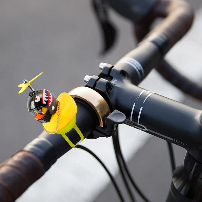 Motorcycle Handlebar Yellow Duck Decoration Rubber Duck Toy Car Ornaments Car Dashboard Decorations With Propeller Helmet