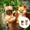 Climbings Dog Figurine Flower Pot Huggers Resin Hanging Dogs Statue Planter Pot Decorations for Home Garden Ornament 55KF