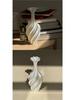 Minimalist Nordic 3D-Printed Twisted Abstract Floral Vase