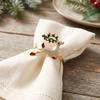 6Pcs Xmas Napkin Holder Rings Wreath Christmas Napkin Rings For Holiday Party Dinner Table Decoration