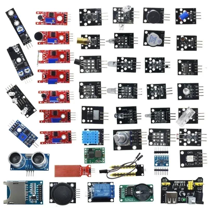 45 v 1 Moduly senzorů 16 druhů Startovací sada pro Arduino Raspberry Pi , Lepší než 37 v 1 s krabičkou DIY UNO R3 MEGA2560