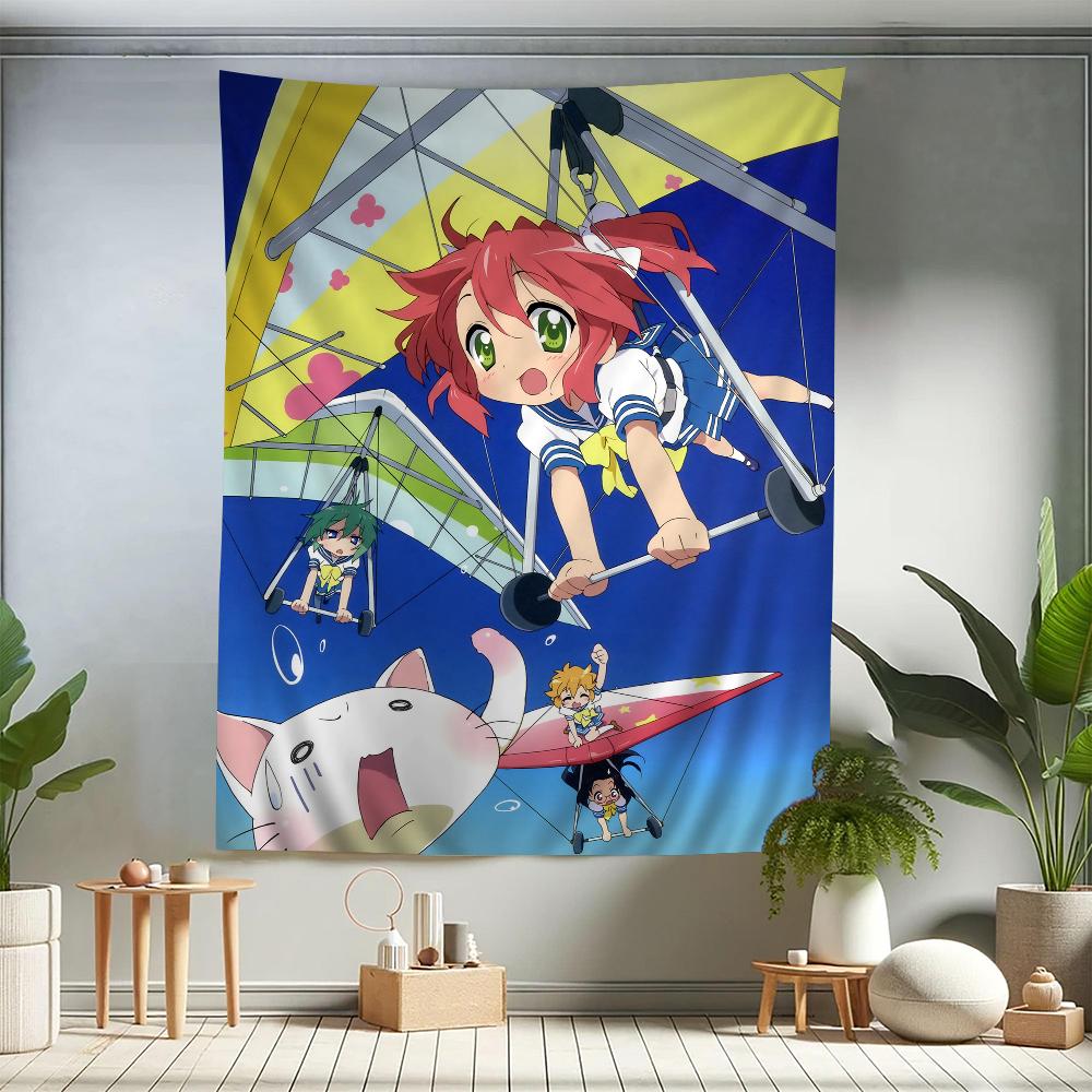 Anime Lucky Star Comedy Colorful Tapestry Wall Hanging Bohemian Wall Tapestries Mandala Wall Art Decor