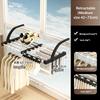 Multifunctional Extendable Clothes Drying Hanger Window Hanging Organizer Storage Rack Balcony For Airing  Towel Clothes Shoe