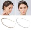 Accessories Ladies Ornament Hair Hoop Crystal Rhinestone Haiband Pearl Wave Headband Wedding Party