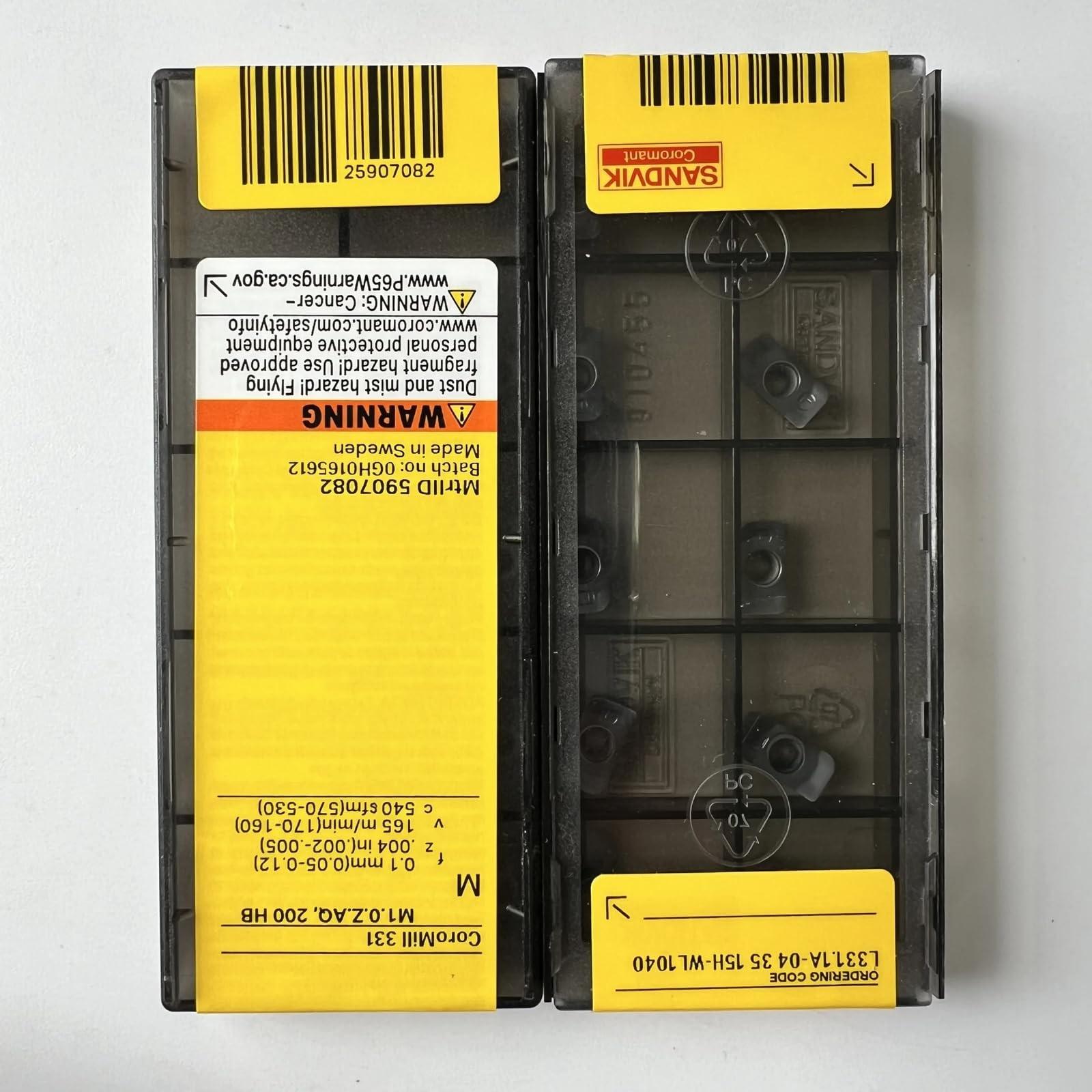 

Original Sandvik / L331.1A-043515H-WL 1040 / CNC lathe carbide blade 10 Pcs