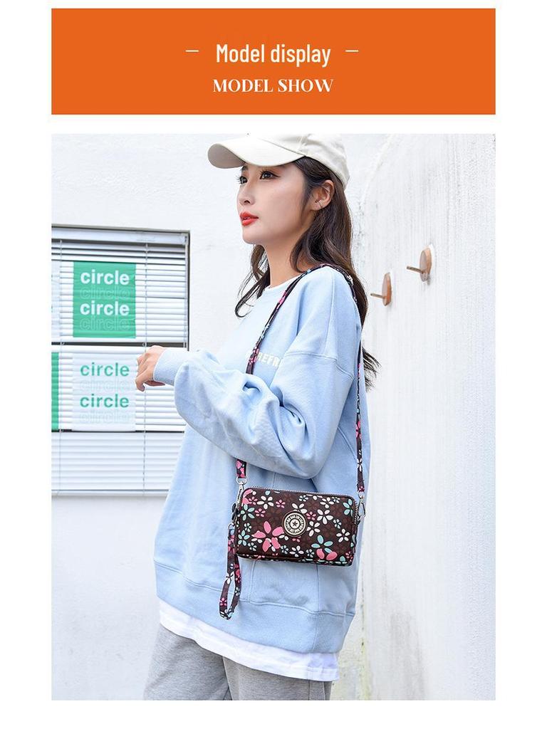 Women's Fashion Canvas Cell Phone Crossbody & Wristlet Handbag