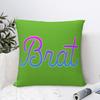 Bratty Designs Pillowcase Polyester Cushion Cover Decor Club Classics Pop Music Charli Xcx Brat Album Pillow Case Cover Home