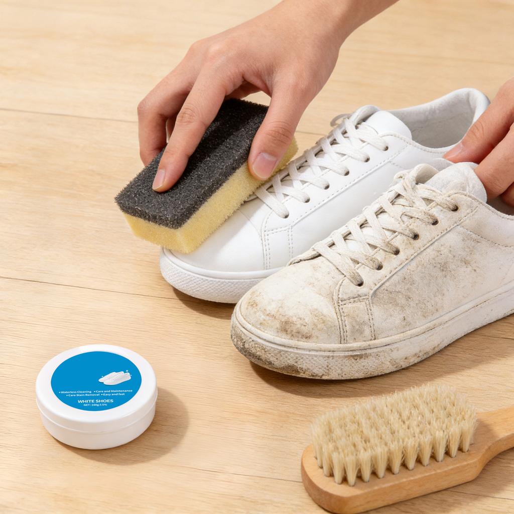 Shoe Cleaner Cream, Multipurpose No-Wash Comes With Sponge Stains, Multipurpose Shoes Clean Cream