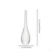 Clear Glass Vase Stable Flat Base Small Transparent Decor Piece for Floral Arrangements,