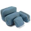 With Zipper Travel Storage Bag Vintage Jean Toiletry Case Blue Denim Cosmetic Pouch  Gift