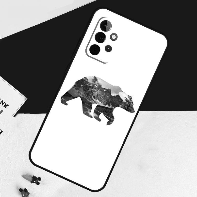 Cartoon Grizzly Bear Case For Samsung Galaxy A14 A55 A06 A05 A36 A26 A16 A54 A34 A22 A32 A52 A35 A15 A53 A13 A56