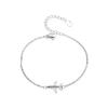 Simple Shiny Aircraft Bracelet Versatile Fashionable Silvery Alloy Bracelet Women Hand Jewelry Accessory
