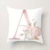 Abc Letter Floral Alphabet Decorative Pillow Cover Indoor Outdoor Party Farmhouse Home Decor Peach Skin Monogram Aesthetic Art
