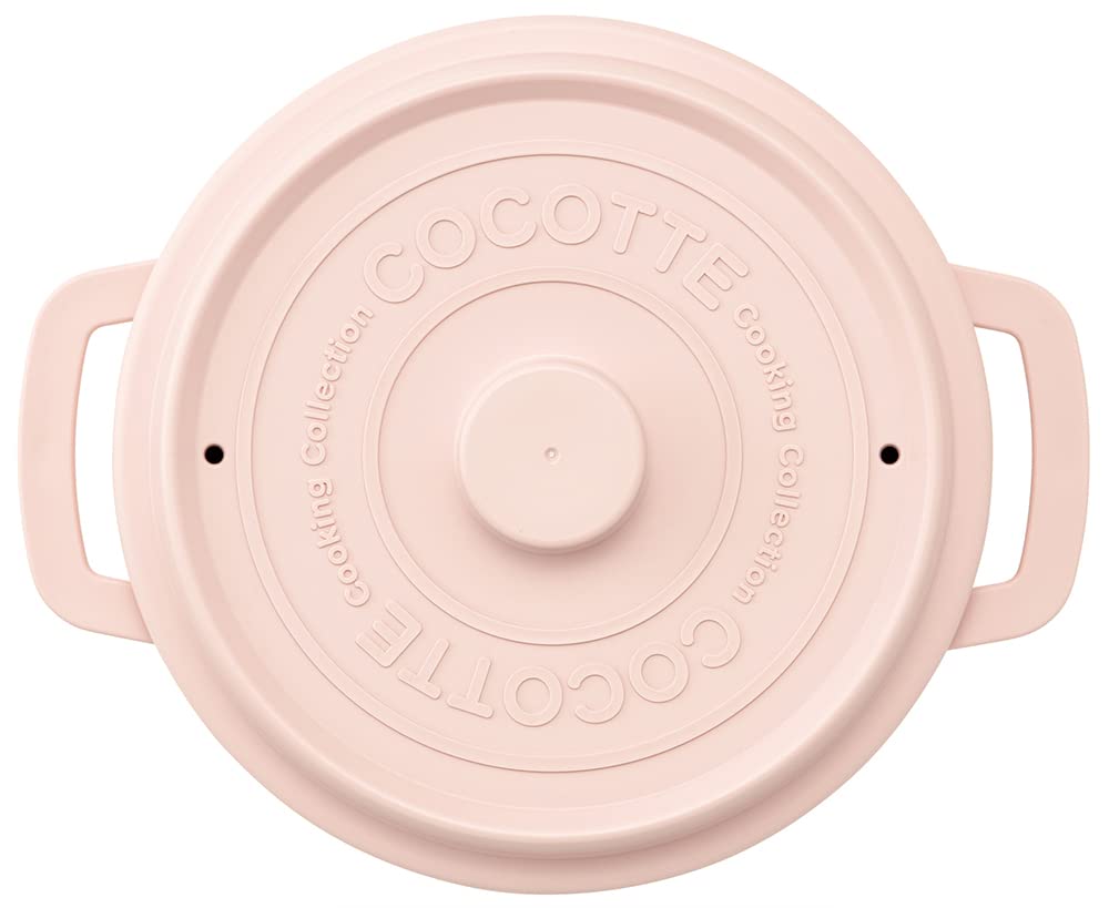 Skater Microwave Pot with Dishwasher Powder Cherry Made In Japan Cocotte-Style Strainer, Safe, 1600ml, 18cm, Color, Blossom,