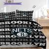 Brooklyn Nets Basketball Spirit Bedding(1 * duvet cover + 2 * pillowcase, without core)Duvet cover and pillowcase Christmas birthday gift Bedding set