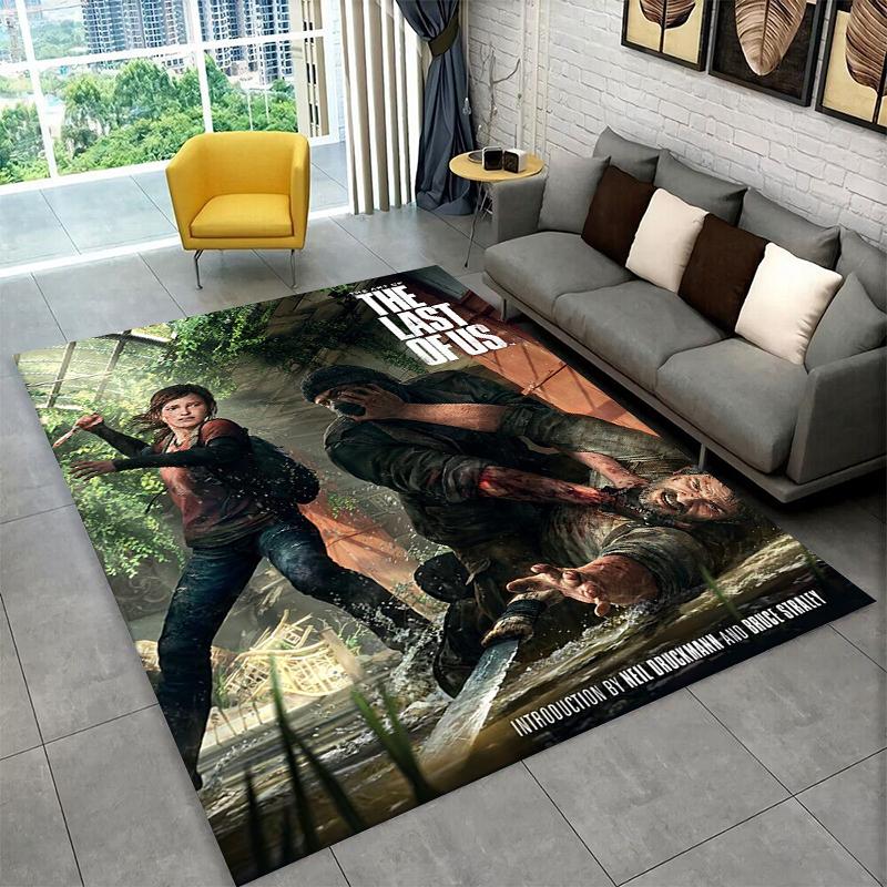Horror Game TV The Last of Us Non-Slip Area Rug for Living Room,Bedroom,Playroom,Soft Carpet Floor Mat Home Decor Rug Kids Room