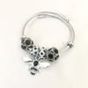 18K Gold Bee Pendant Bracelet with Zircon Rhinestones in Titanium Stainless Steel