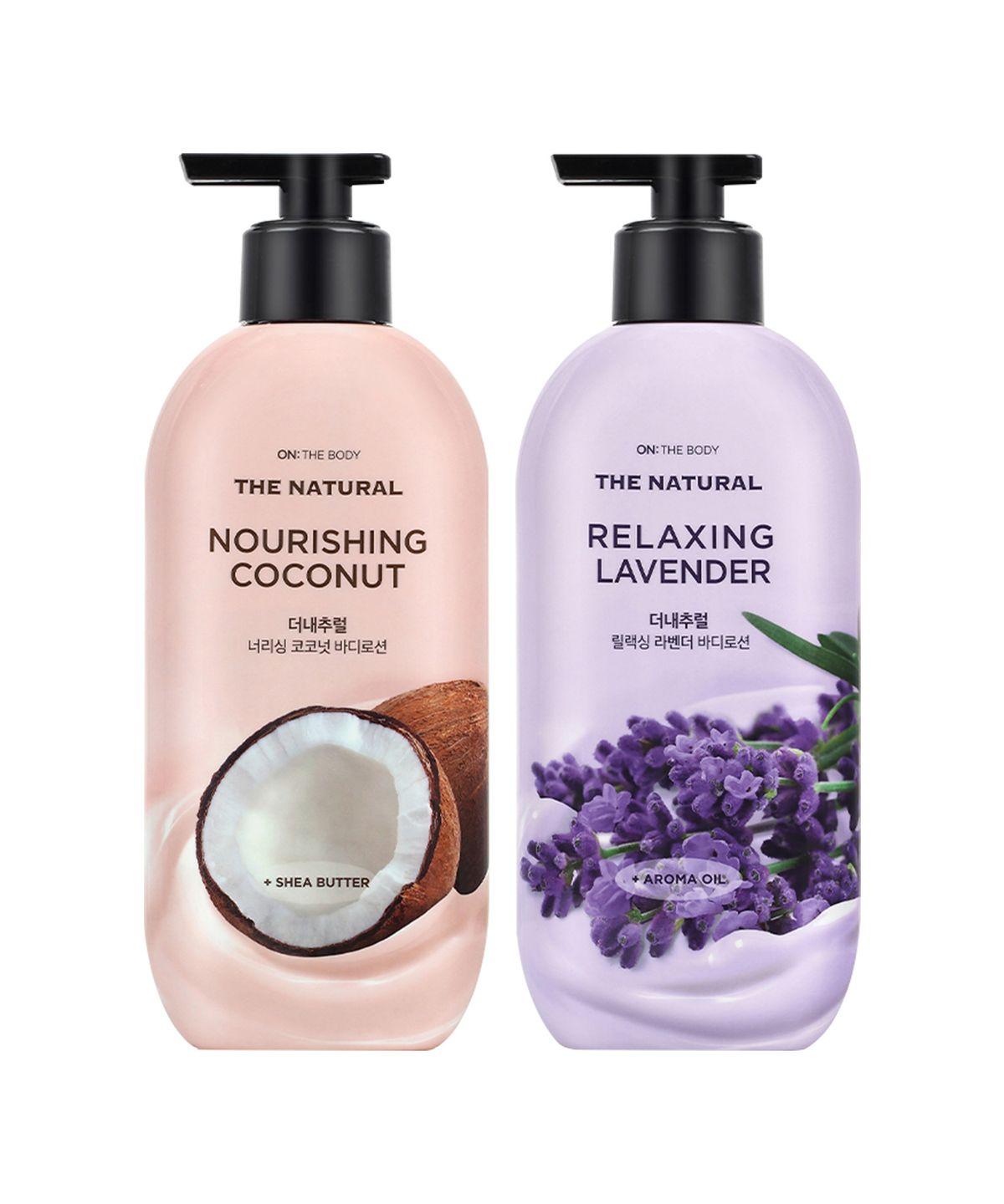 The Natural Body Lotion 400ml x 2 (Choose 1: Coconut or Lavender) Coconut 400ml x 2