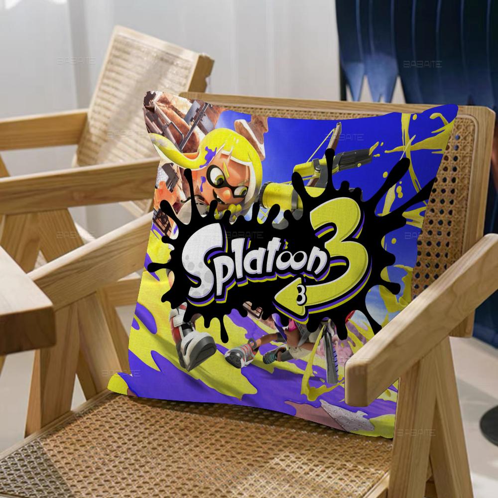 Splatoon Pillow Gift Home Office Decoration Bedroom Sofa Car Cushion Cover Case 45x45
