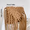 New Casual Handmade Crochet Braid Fringed Bag Women Tassel Knitted Handbag Female Beach Bohemian Shoulder Messenger Bag